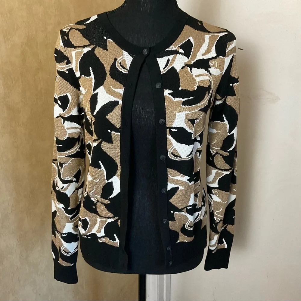Ann Taylor Women's Sweater - Black, Brown, White size small true to size - Picture 5 of 14